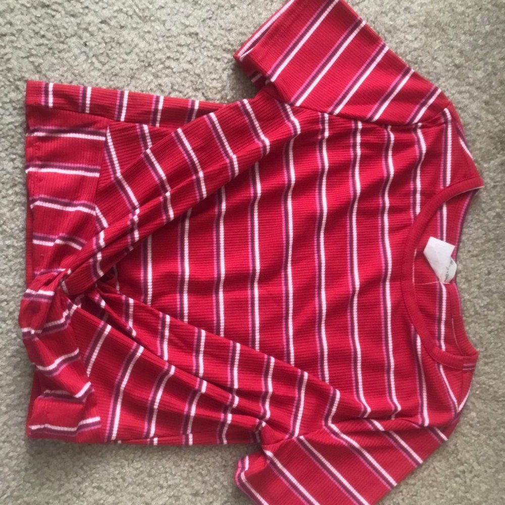 Red Tie Twist Tee